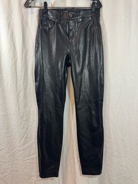 Veronica Beard Black Faux Leather Pants 26